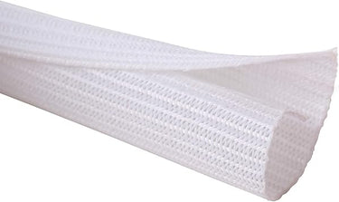 Alex Tech 10mm-7.7m Manguito de Cable Auto-Cierre Recoge Cables Cubre Cables Organizador Cables Funda Cables para Computadora PC Automotriz - Blanco